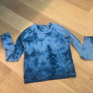 Blue Tie-Dye Lululemon Long Sleeve Shirt